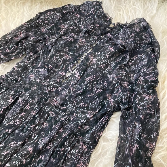 IRO. JEANS DARLING CUT-OUT RUFFLED MINI DRESS - Picture 9 of 11